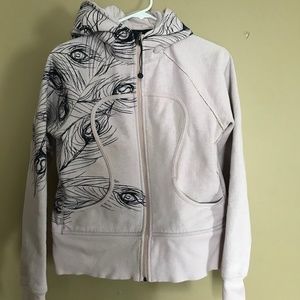 Rare Lululemon Peacock Scuba Hoodie light pink